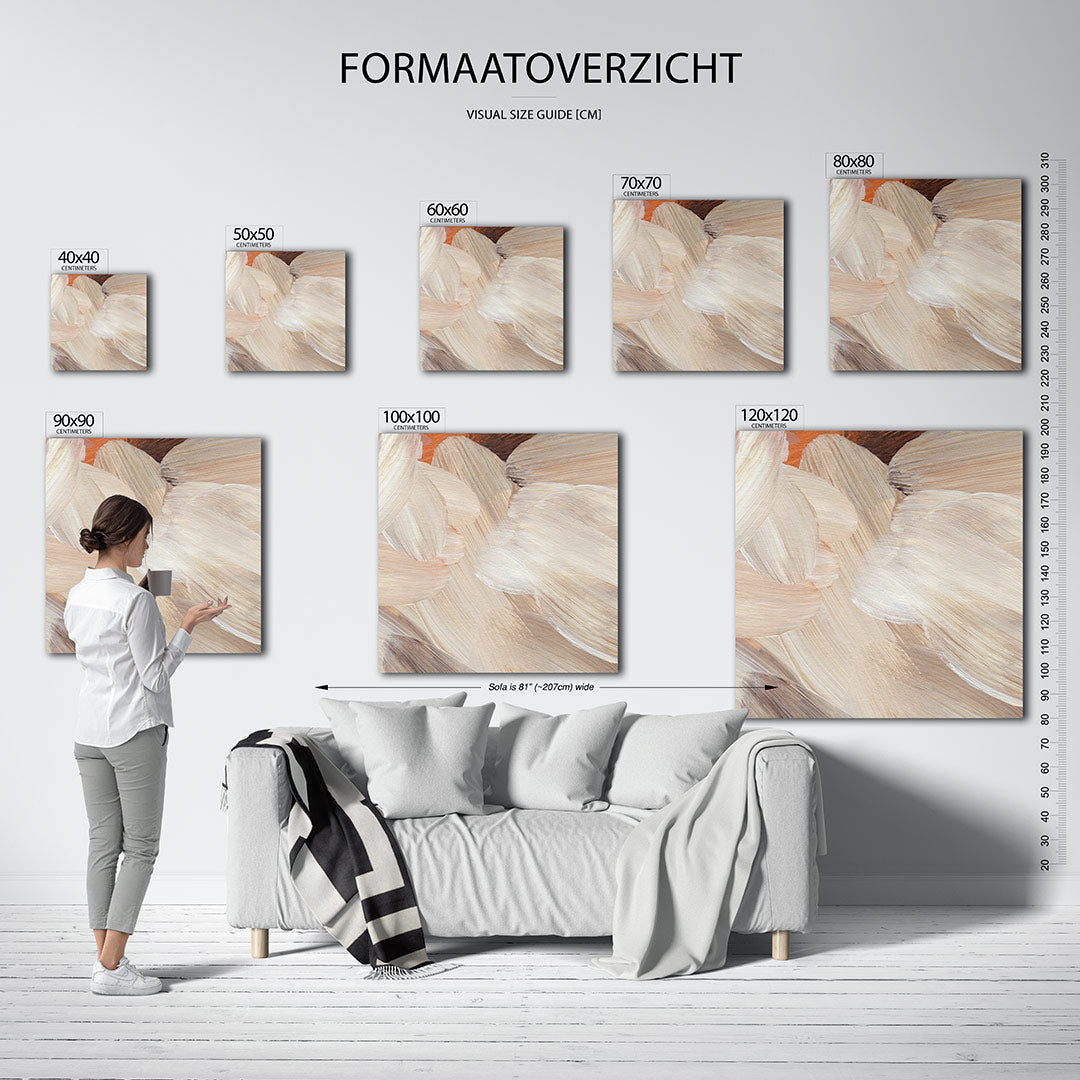 Organische penseelstreken Kunstwerk