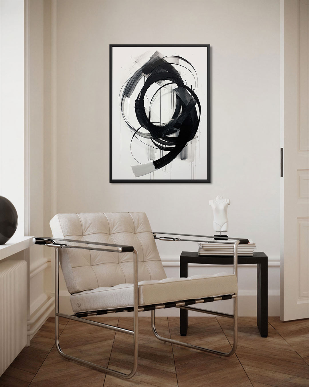 Zwarte cirkels Kunstwerk