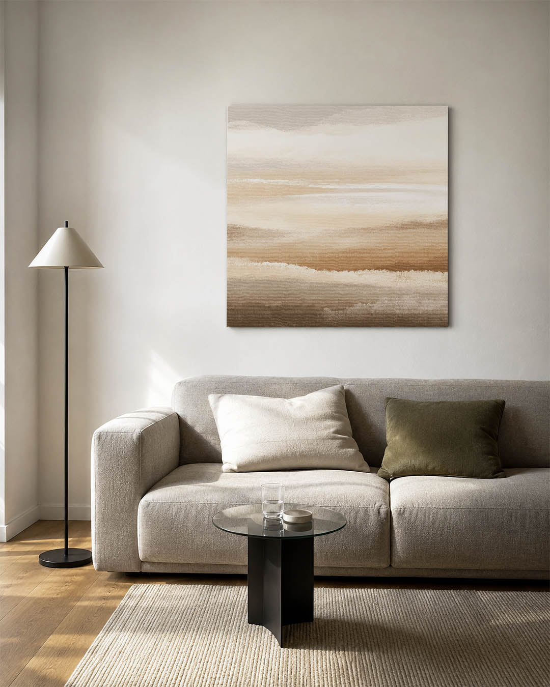Zachte horizontale lijnen Kunstwerk