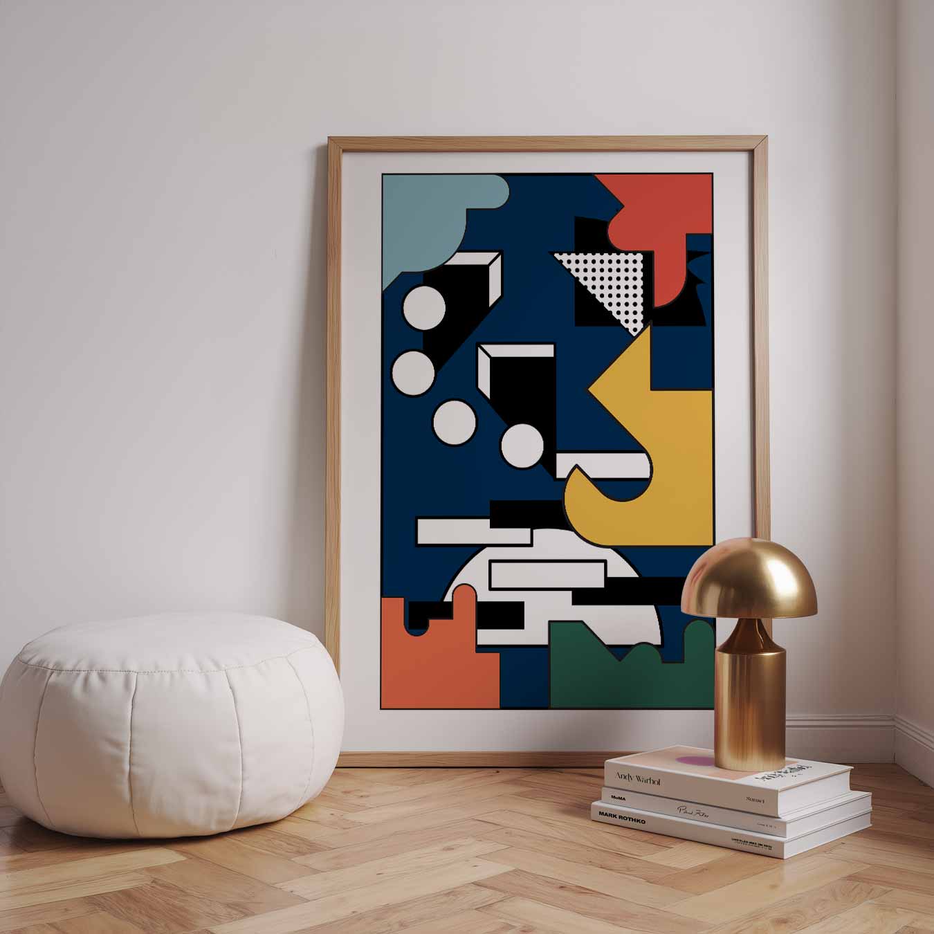 Retro Geometrische Kunstposter-WallArtistic