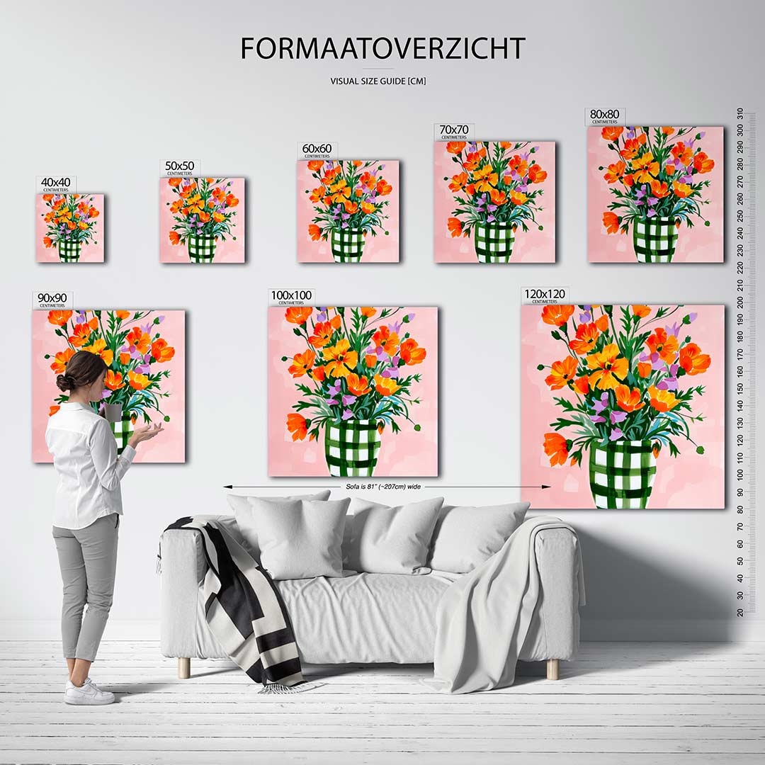 Bloemrijke compositie Kunstwerk