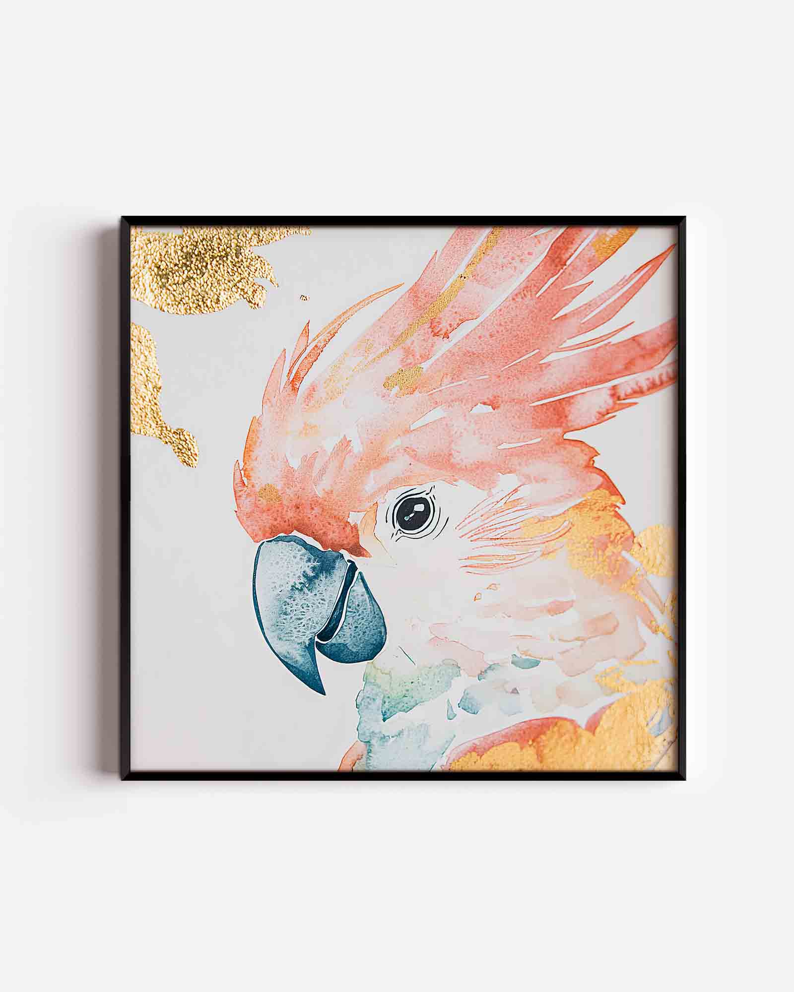 Papegaai met gouden accenten Poster