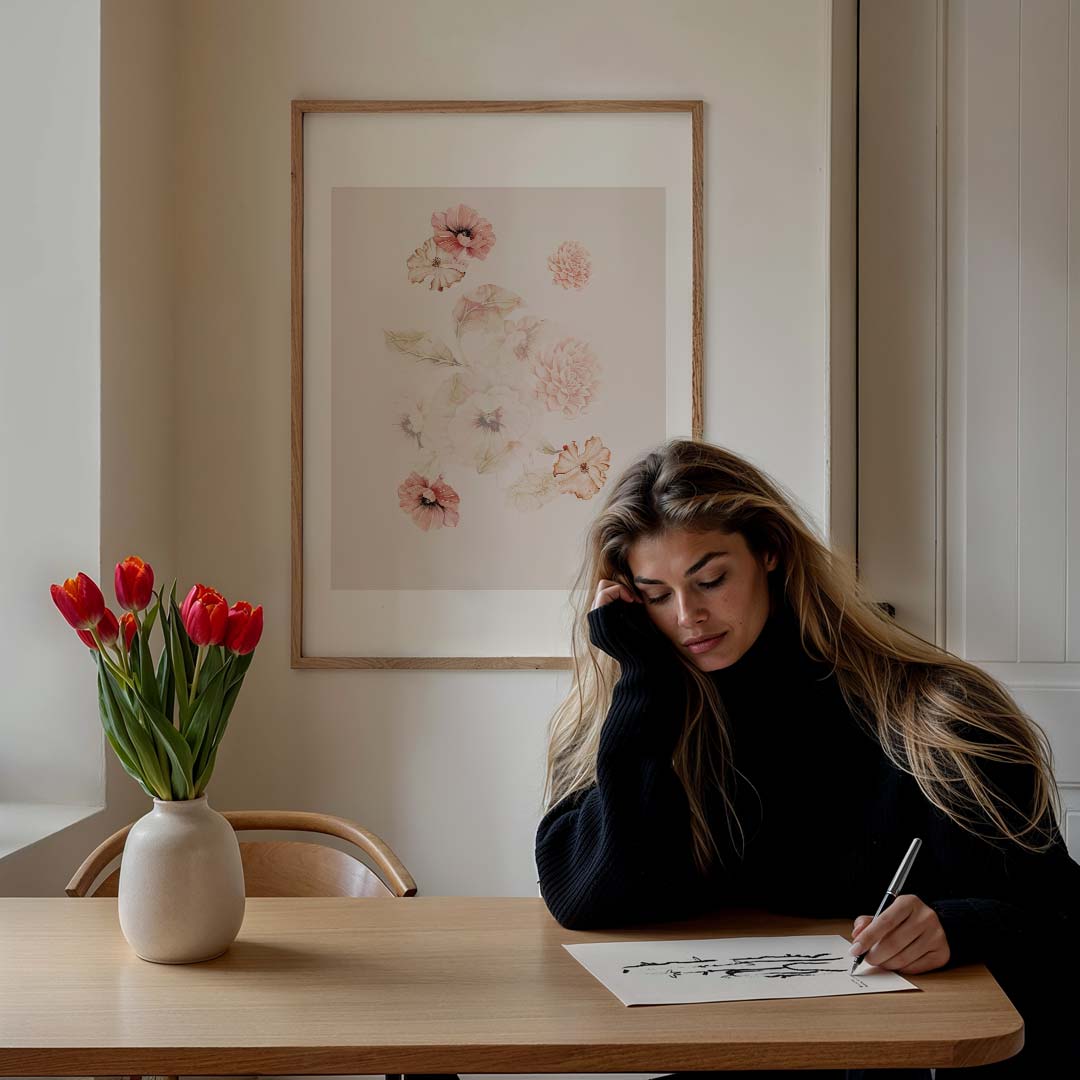 Elegante Bloemenpracht Poster-WallArtistic