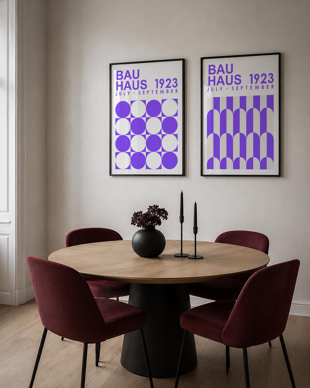 Cirkelpatroon en tekst Posterset