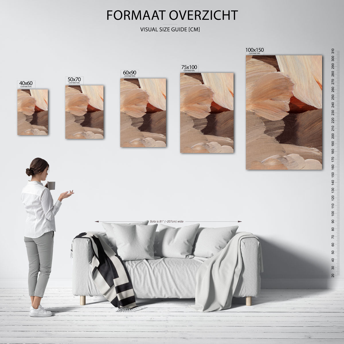 Organische borstelslagen Kunstwerk
