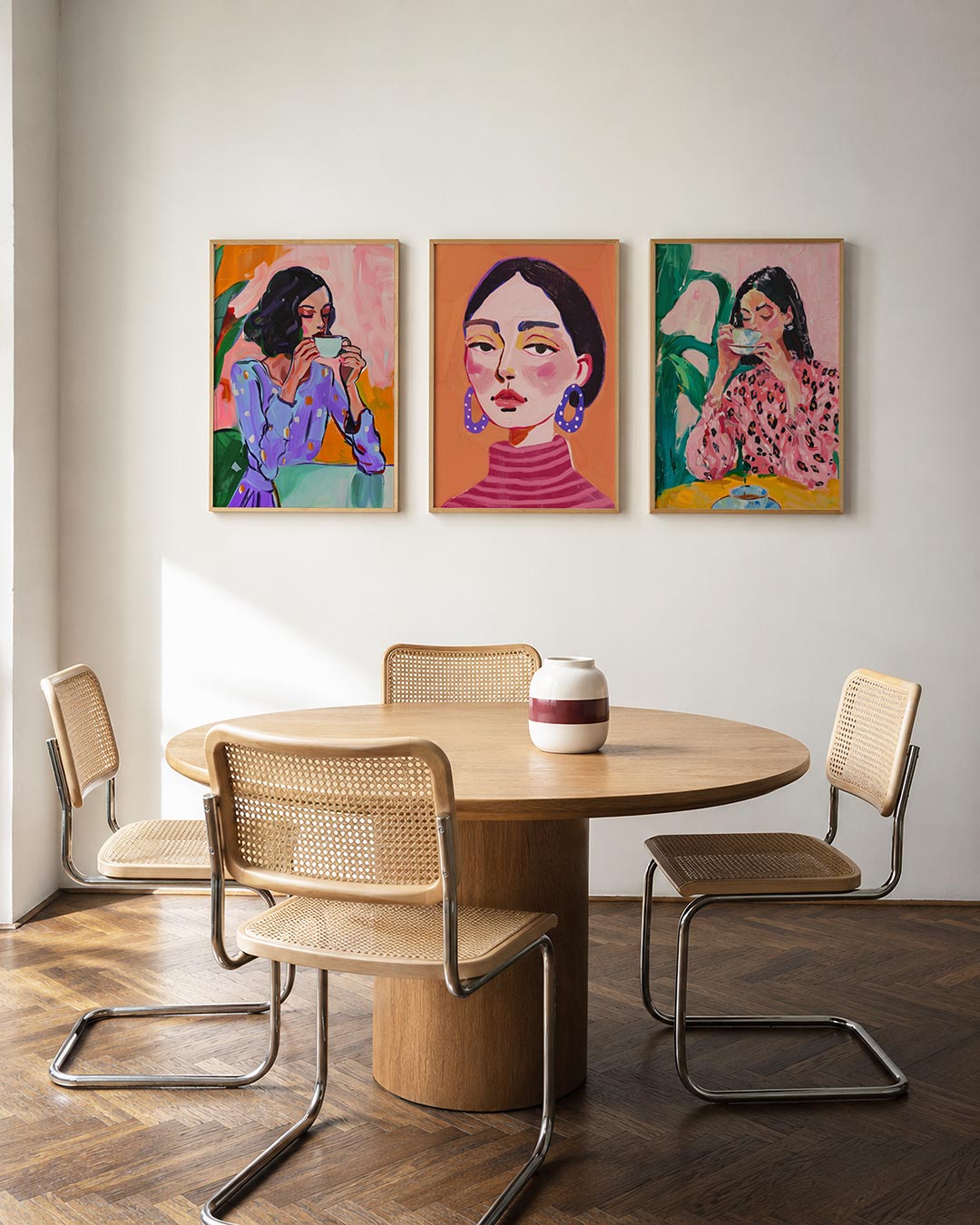 Kleurrijke koffiebeleving Posterset