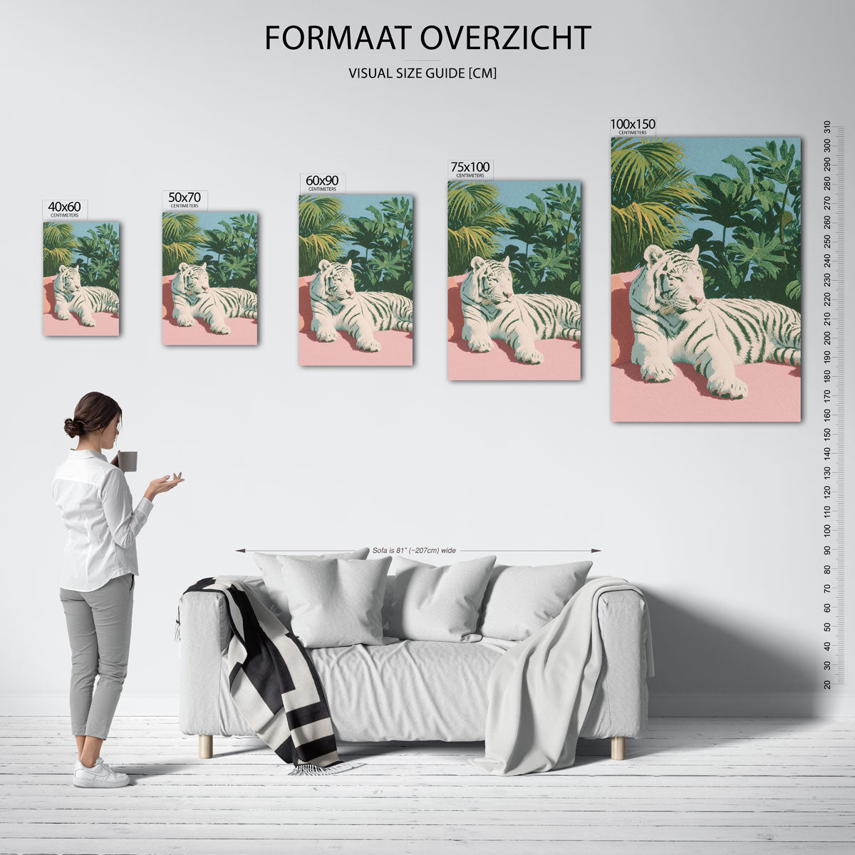 Tropische tijger Kunstwerk