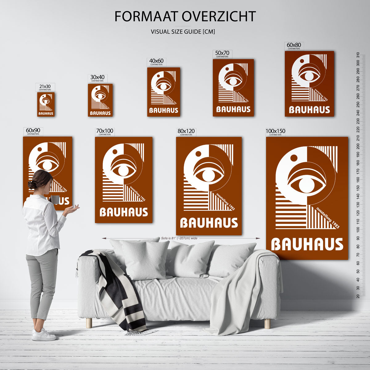 Oog en lijnen Poster
