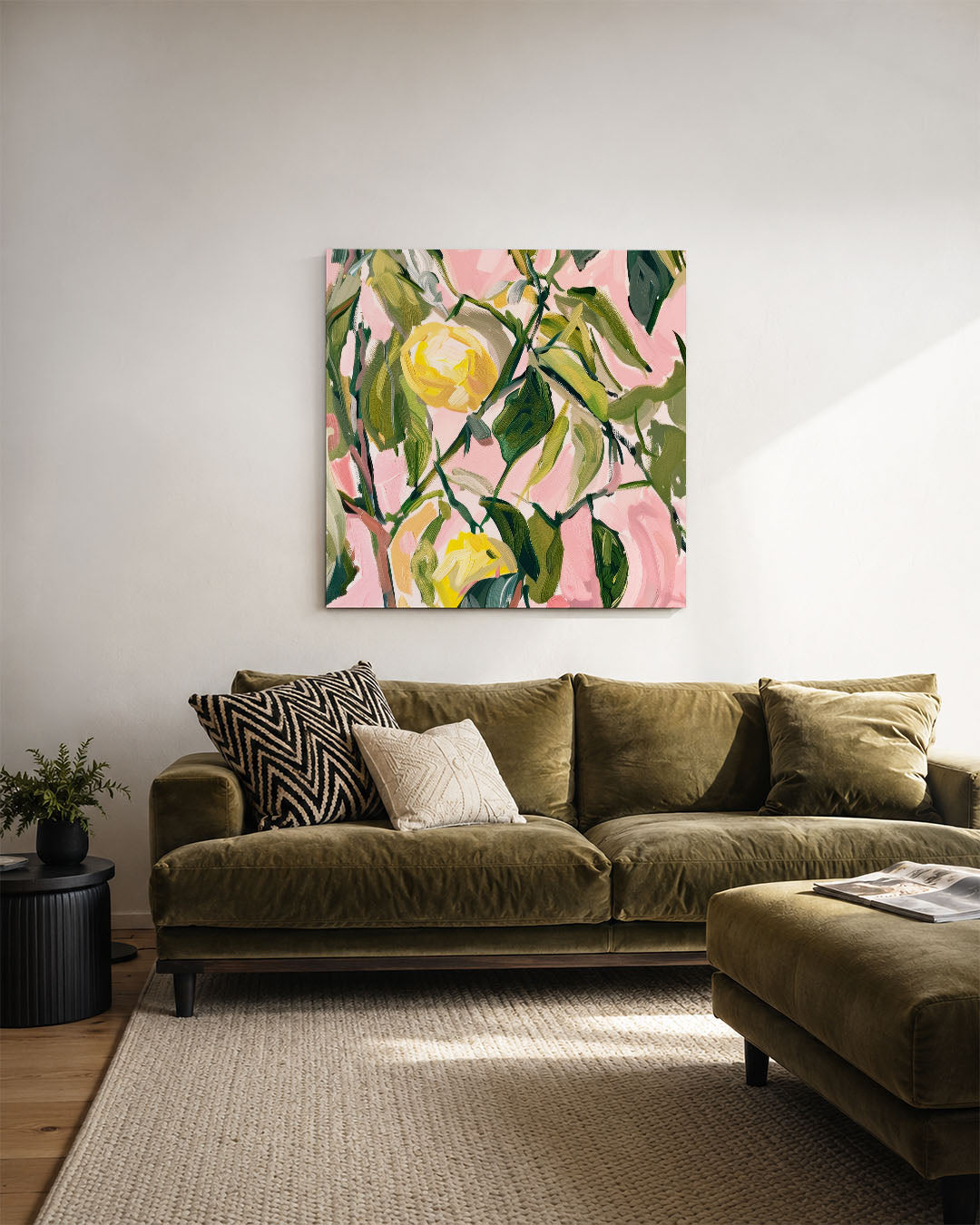 Bloemrijke expressie Kunstwerk