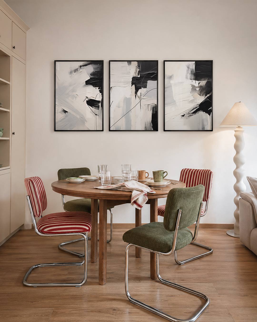 Zwart wit dynamiek Posterset