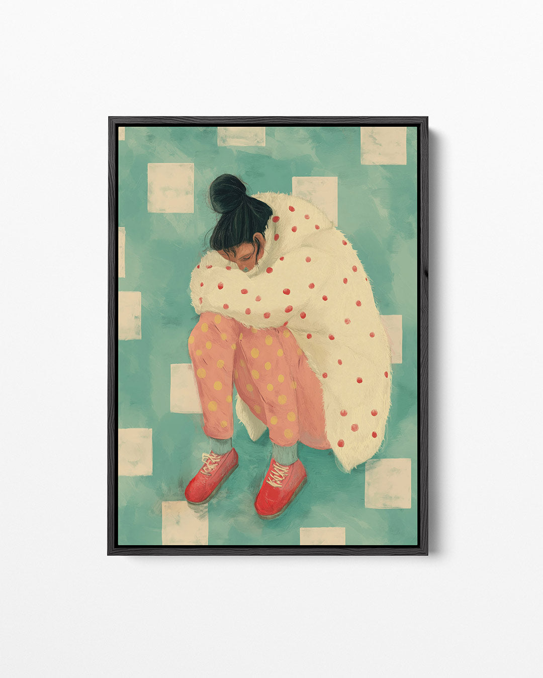 Vrouw in patroon Kunstwerk