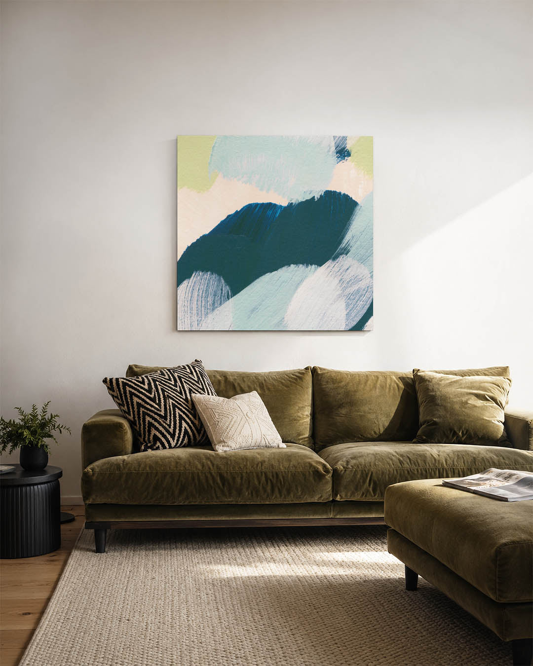 Dynamische kleurencompositie Kunstwerk
