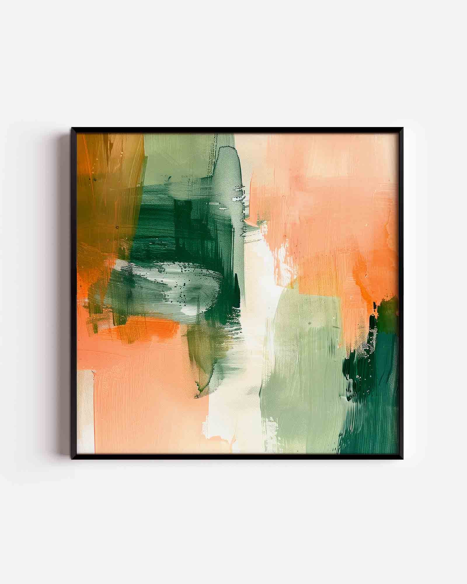 Abstracte penseelstreken Poster