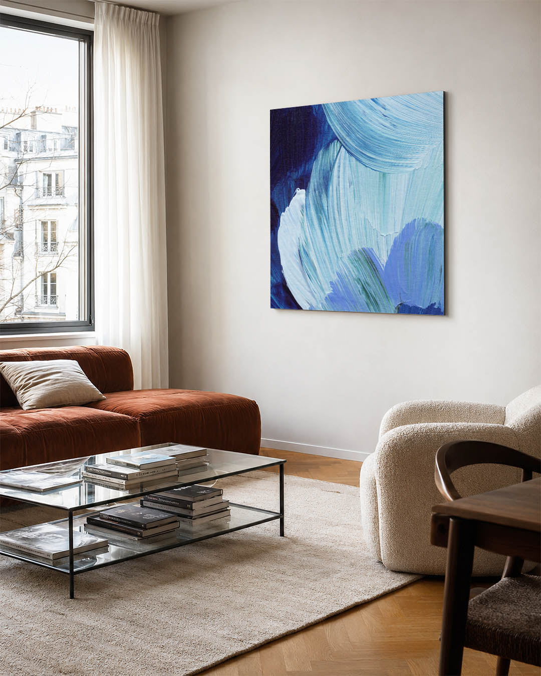 Dynamische kleurencompositie Kunstwerk