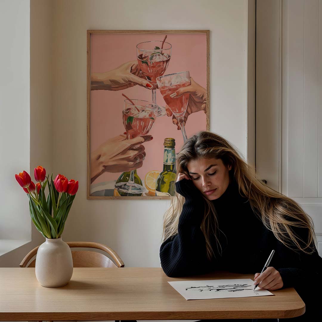 Cheers met Vriendinnen Poster-WallArtistic