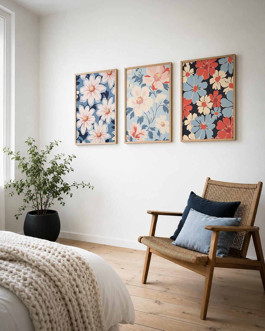 Bloemrijke vlakverdeling Posterset