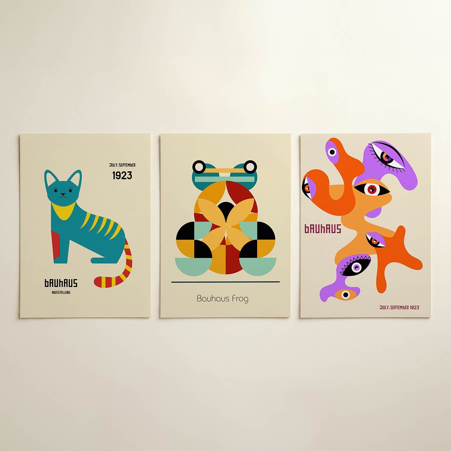 Kleurrijke kat Posterset