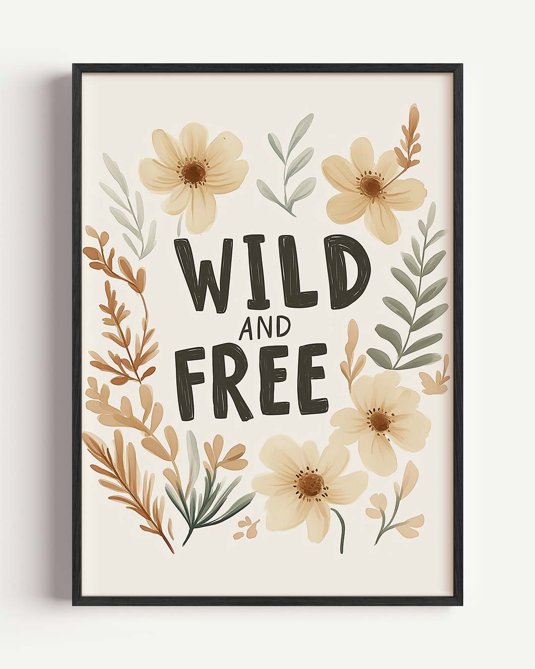 Wild and Free Bloemenposter-WallArtistic