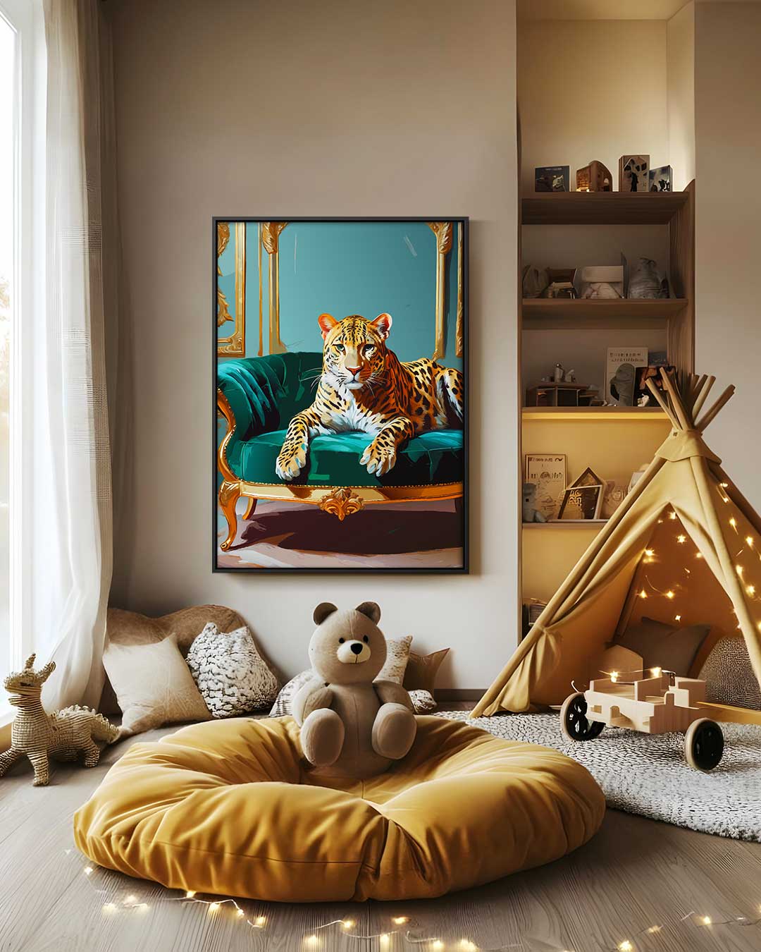 Luxueuze Luipaard Lounge Kunstwerk