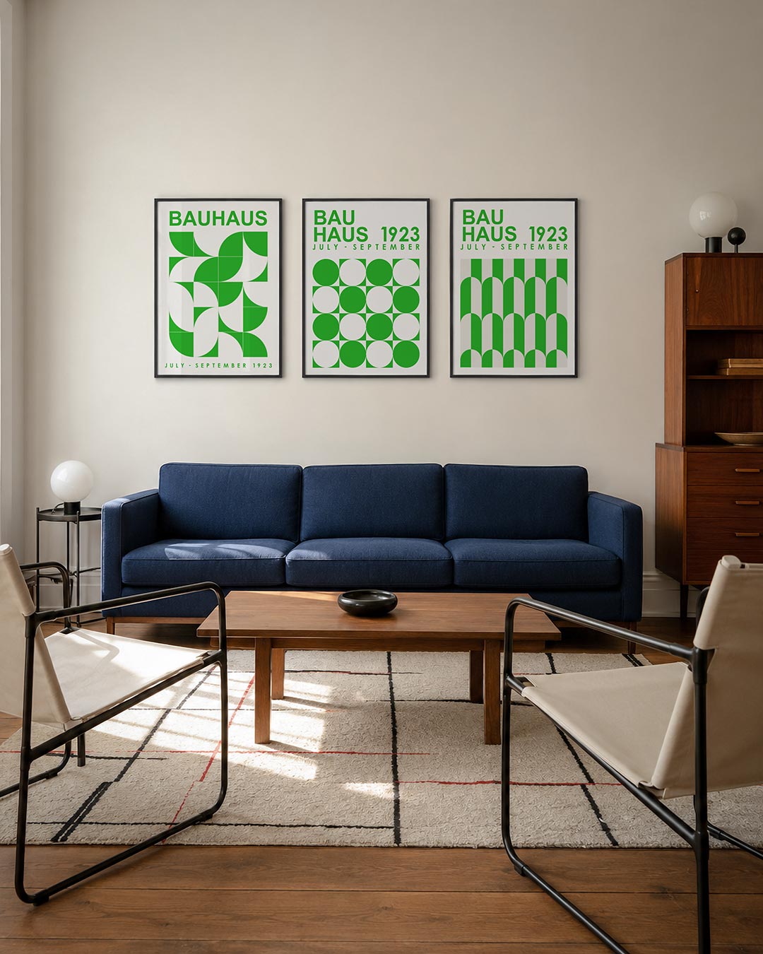 Groene vormenritme Posterset