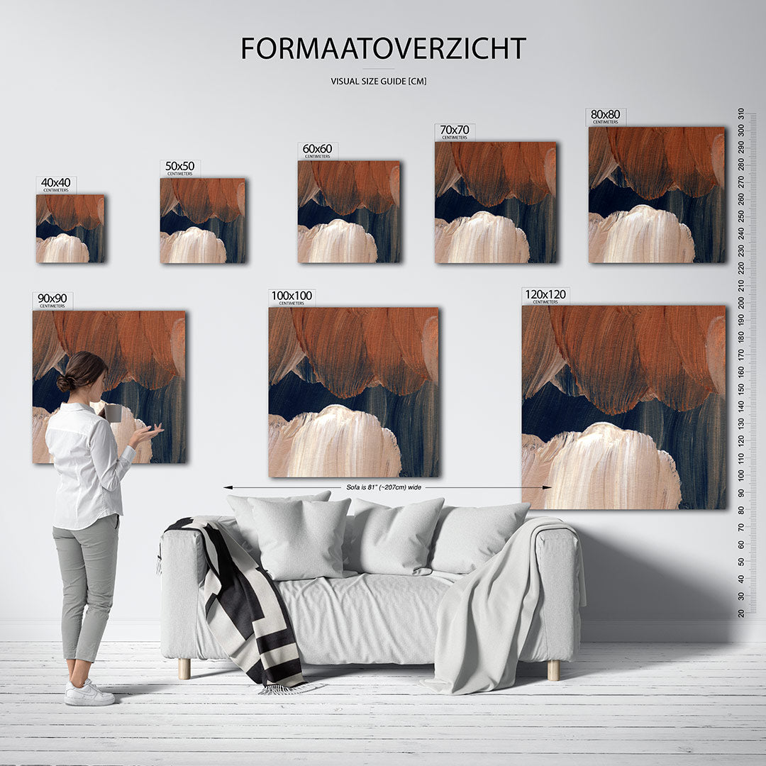 Organische penseelstreken Kunstwerk
