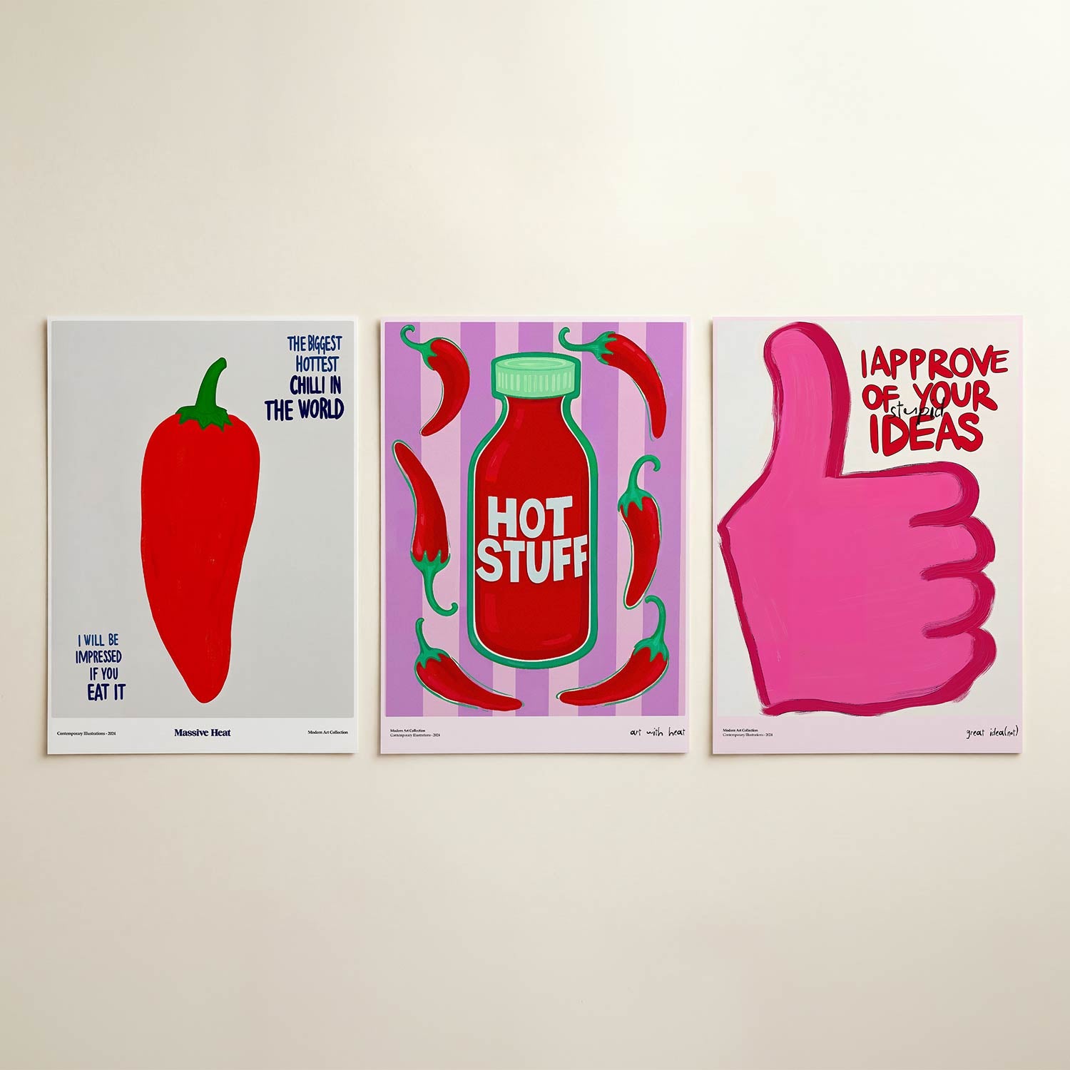 Kleur en tekst Posterset