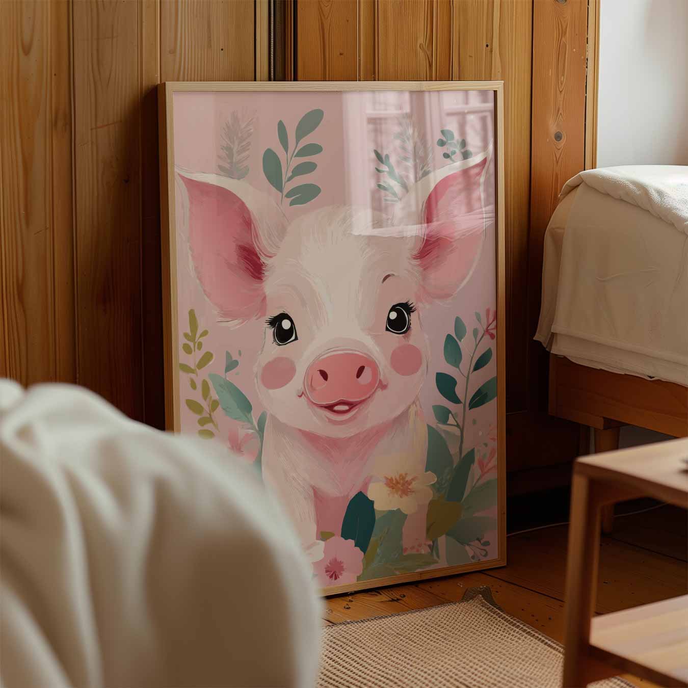 Vrolijke Varkensbloemen Poster-WallArtistic