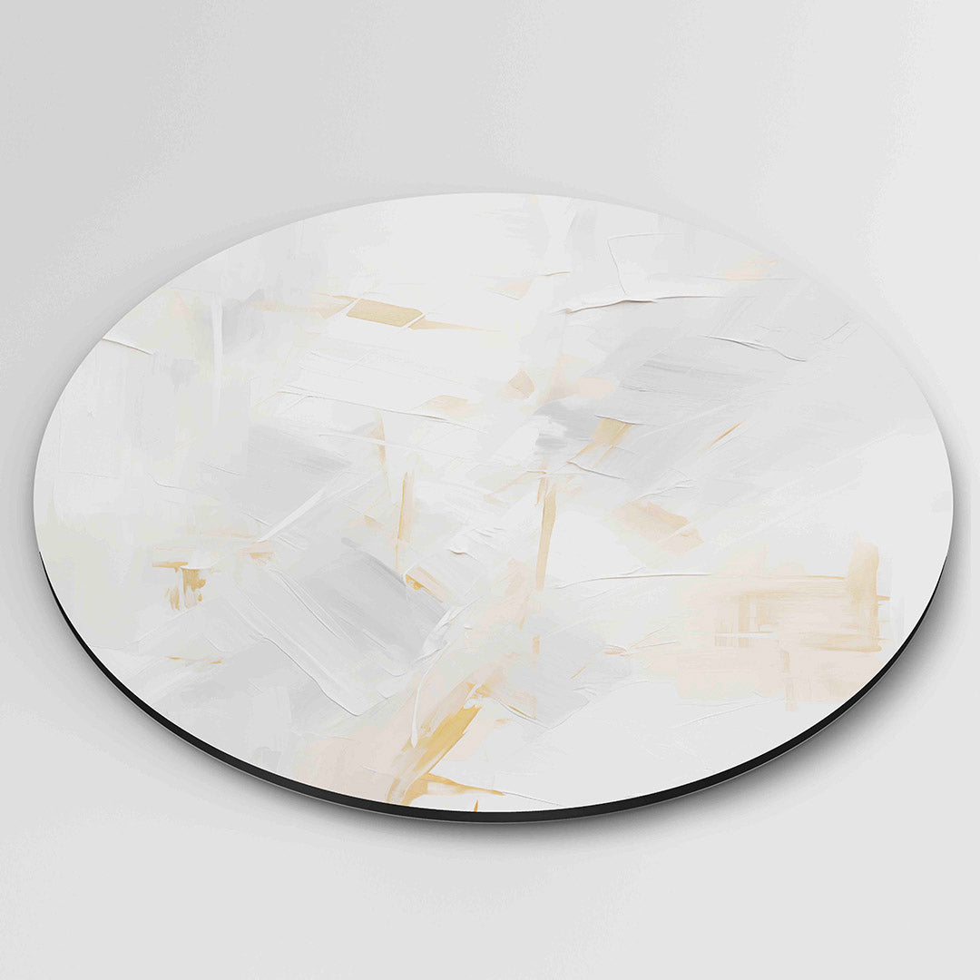 Abstracte beige en witte Muurcirkel