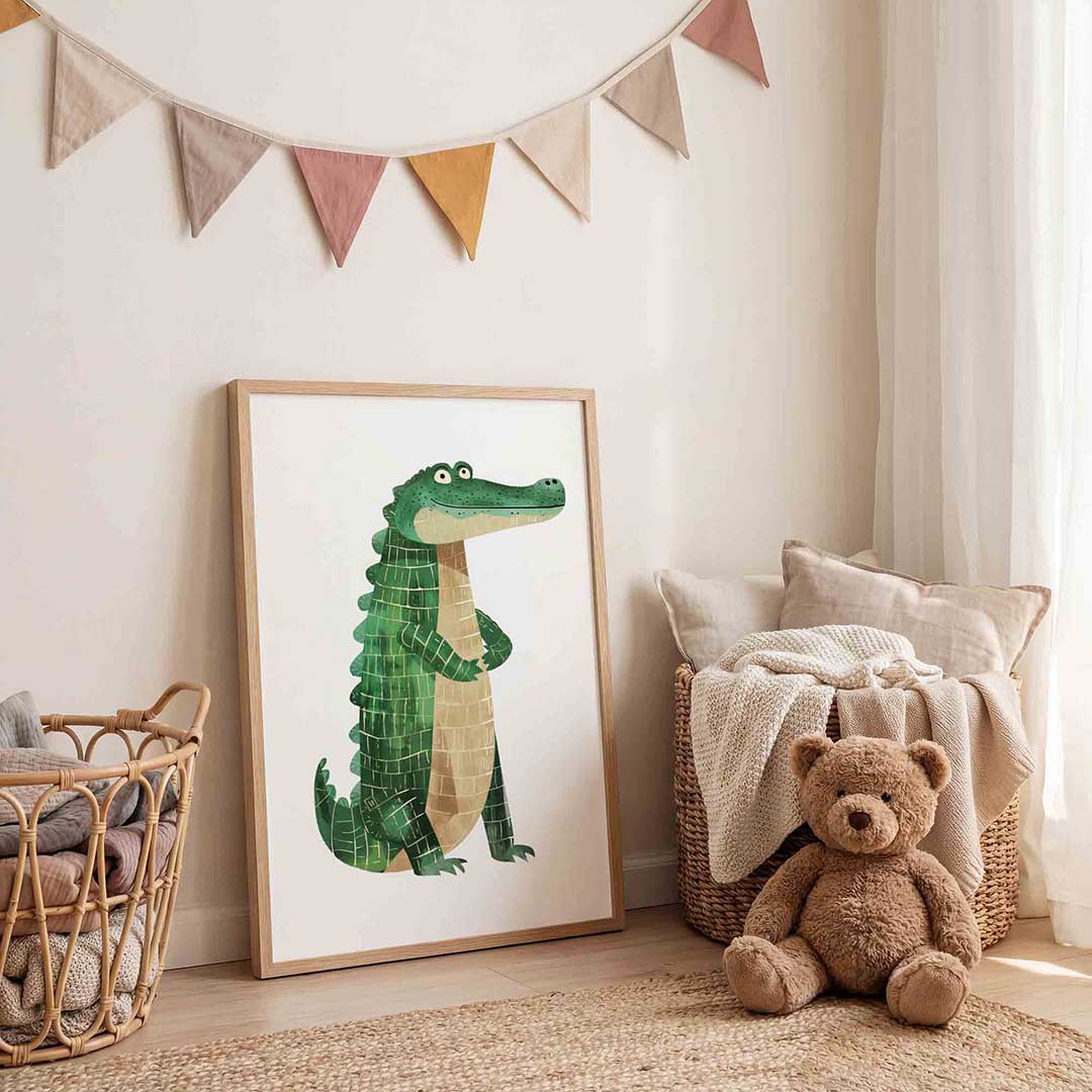Groene krokodil Poster