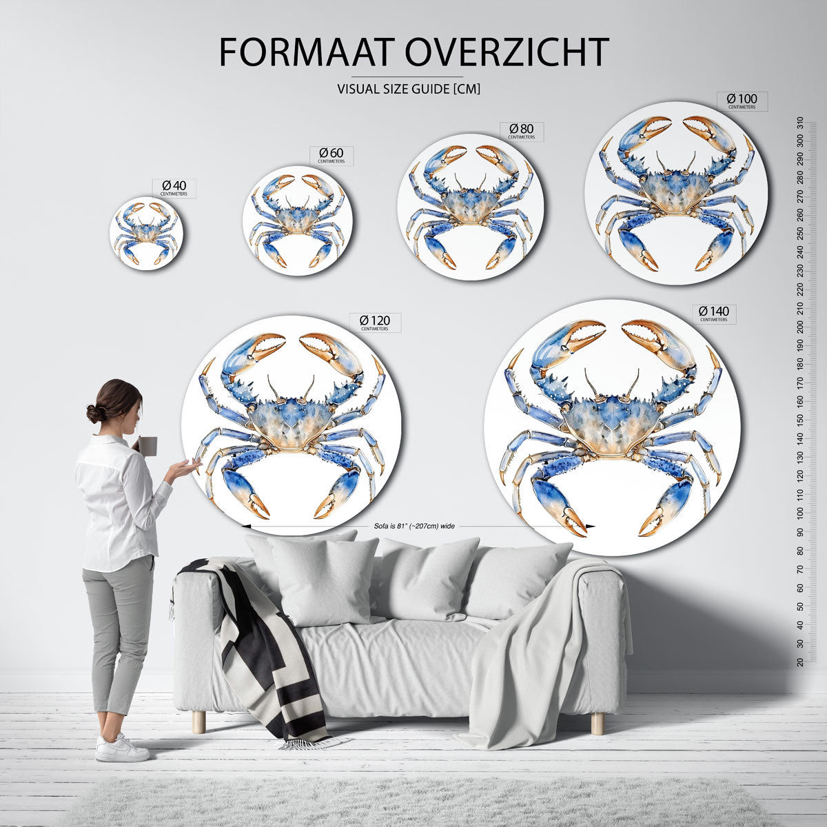 Blauwe krab Muurcirkel