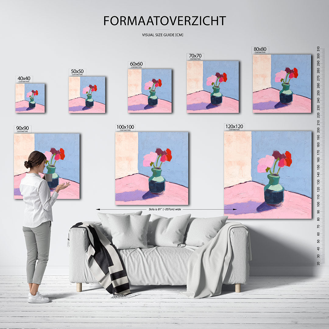 Vaas met bloemen Kunstwerk