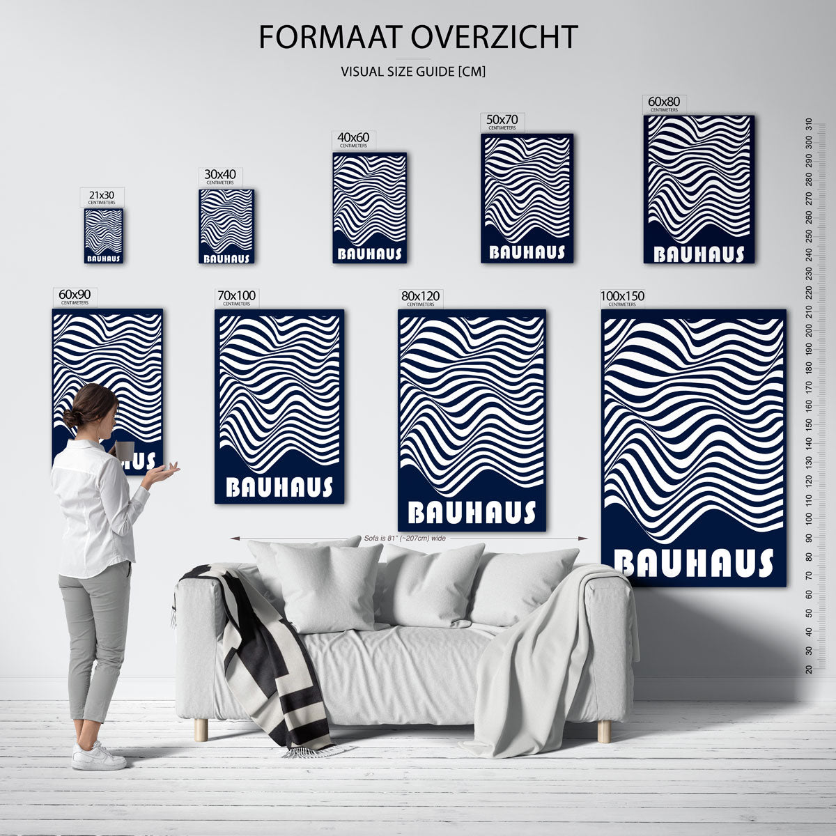 Golvend lijnenspel Poster