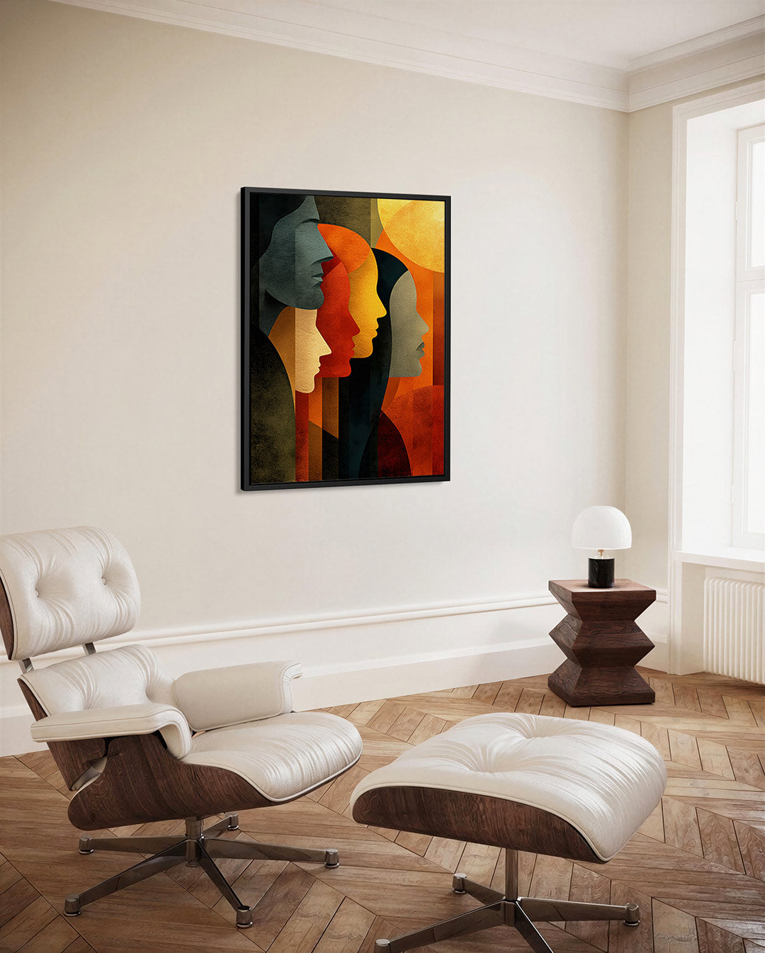 Gestileerde silhouetten Kunstwerk