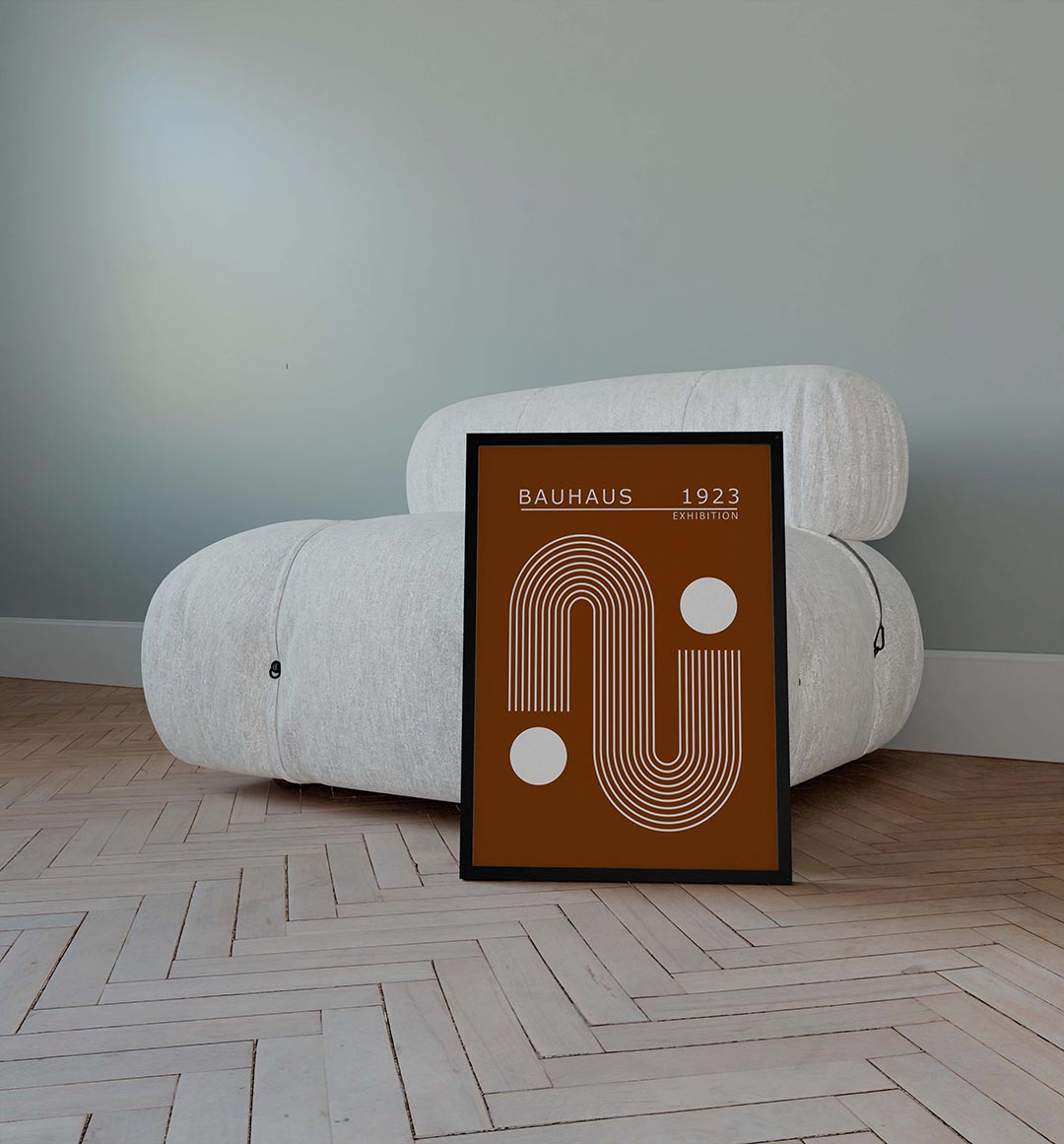 Lijnen en cirkel Poster