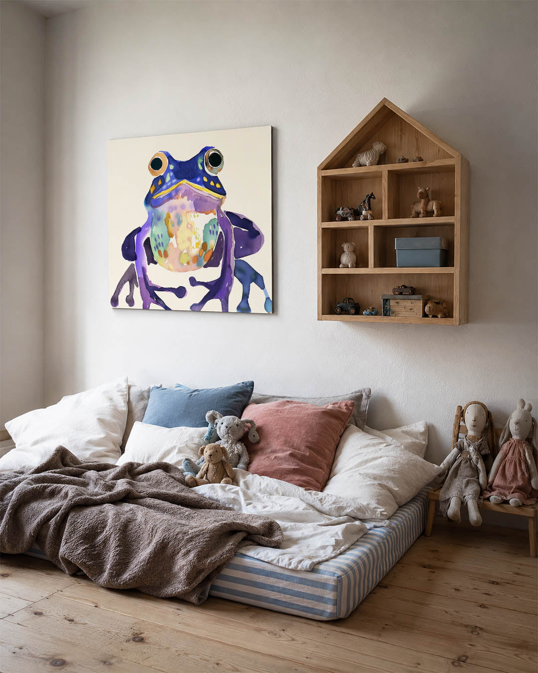 Kleurrijke kikker Kunstwerk