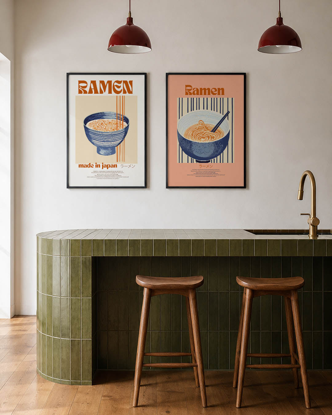 Kleurrijke kompositie Posterset