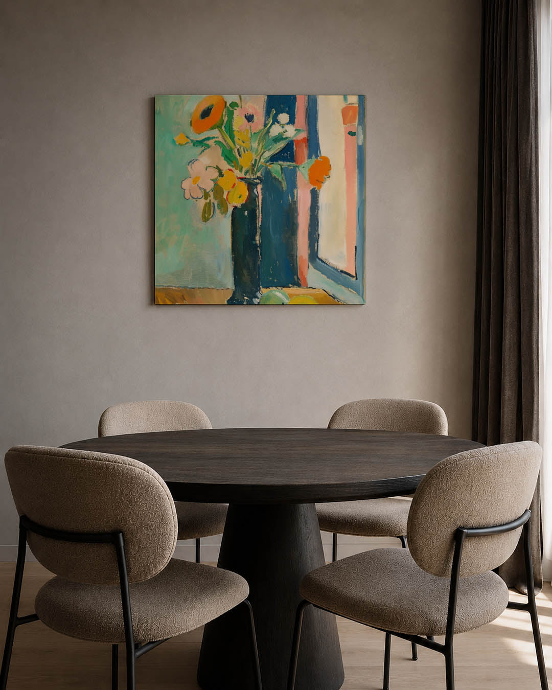 Bloemrijke compositie Kunstwerk