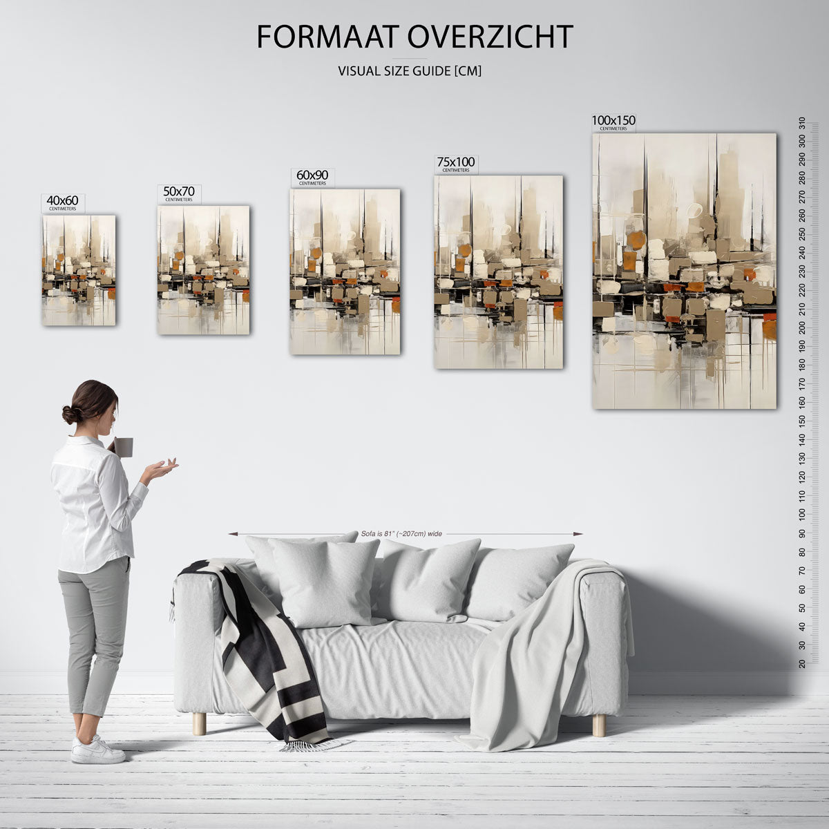 Geometrische compositie Kunstwerk
