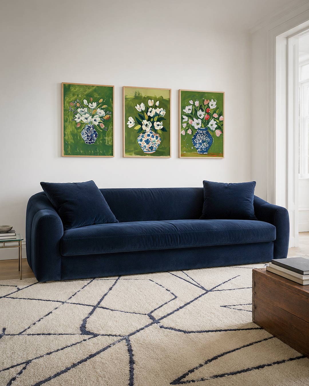 Bloemen en vaas Posterset