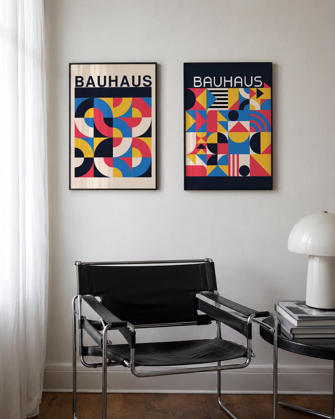 Kleurrijk vlakritme Posterset
