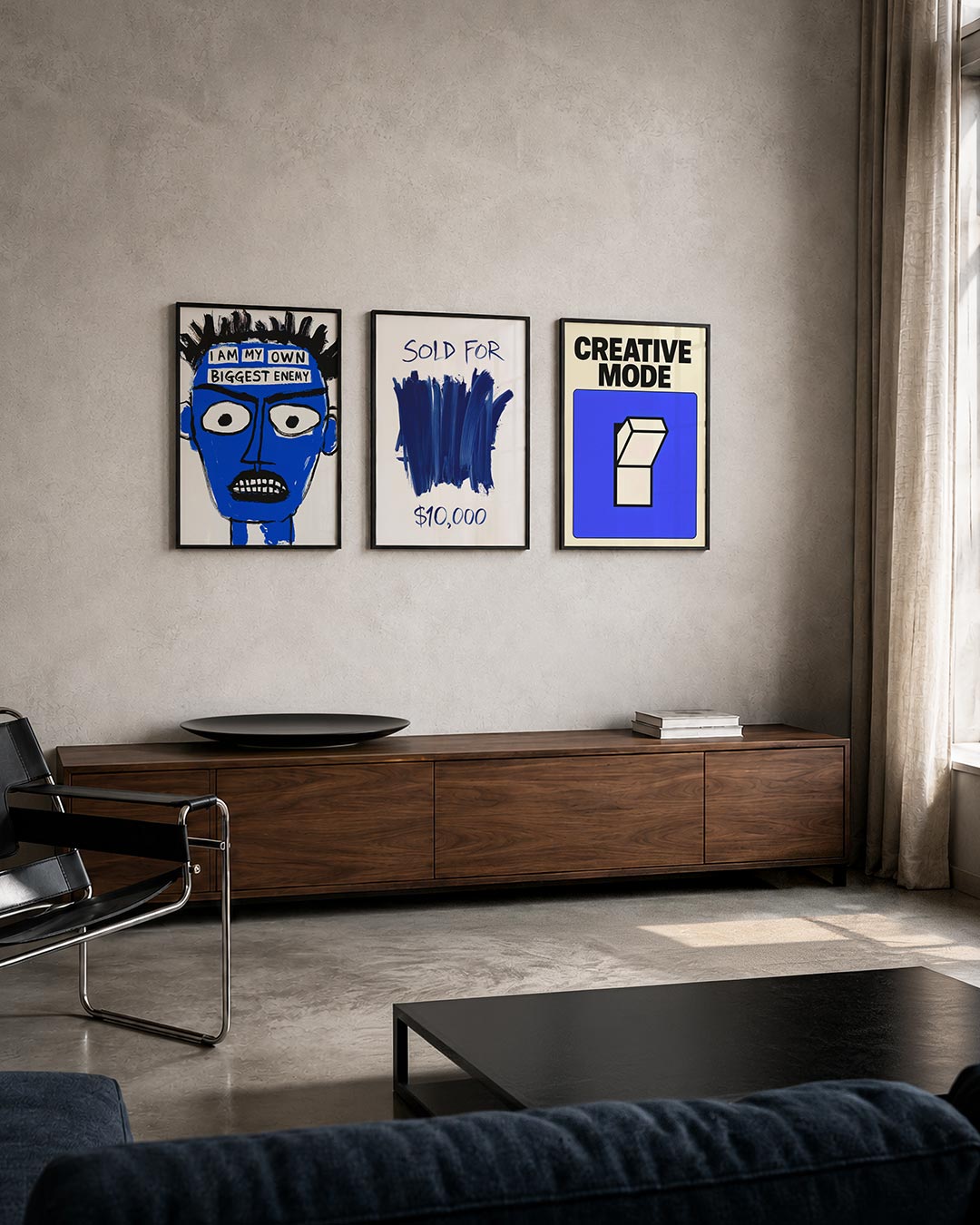 Expressieve gezichtsuitdrukking Posterset