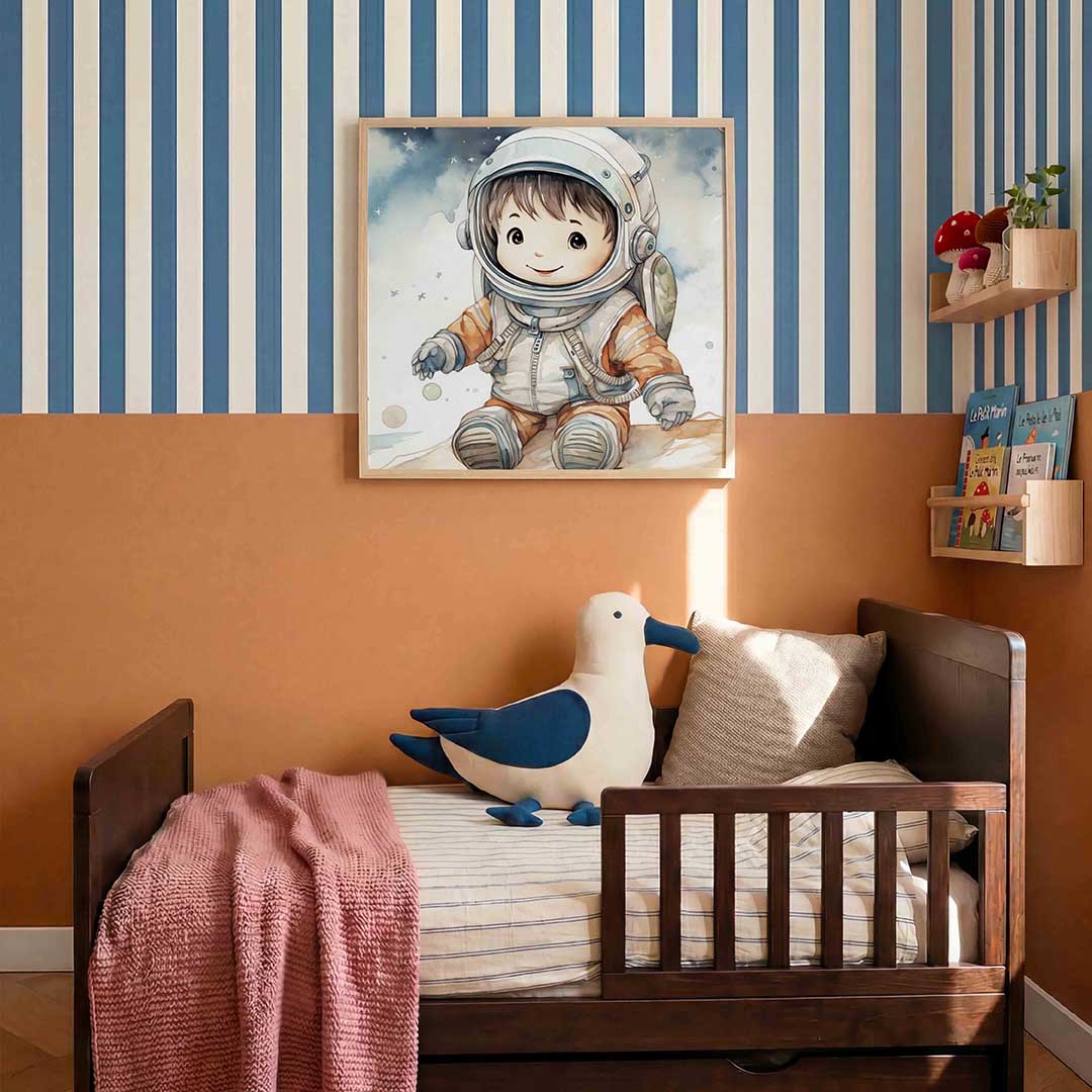 Kind in ruimtepak Poster