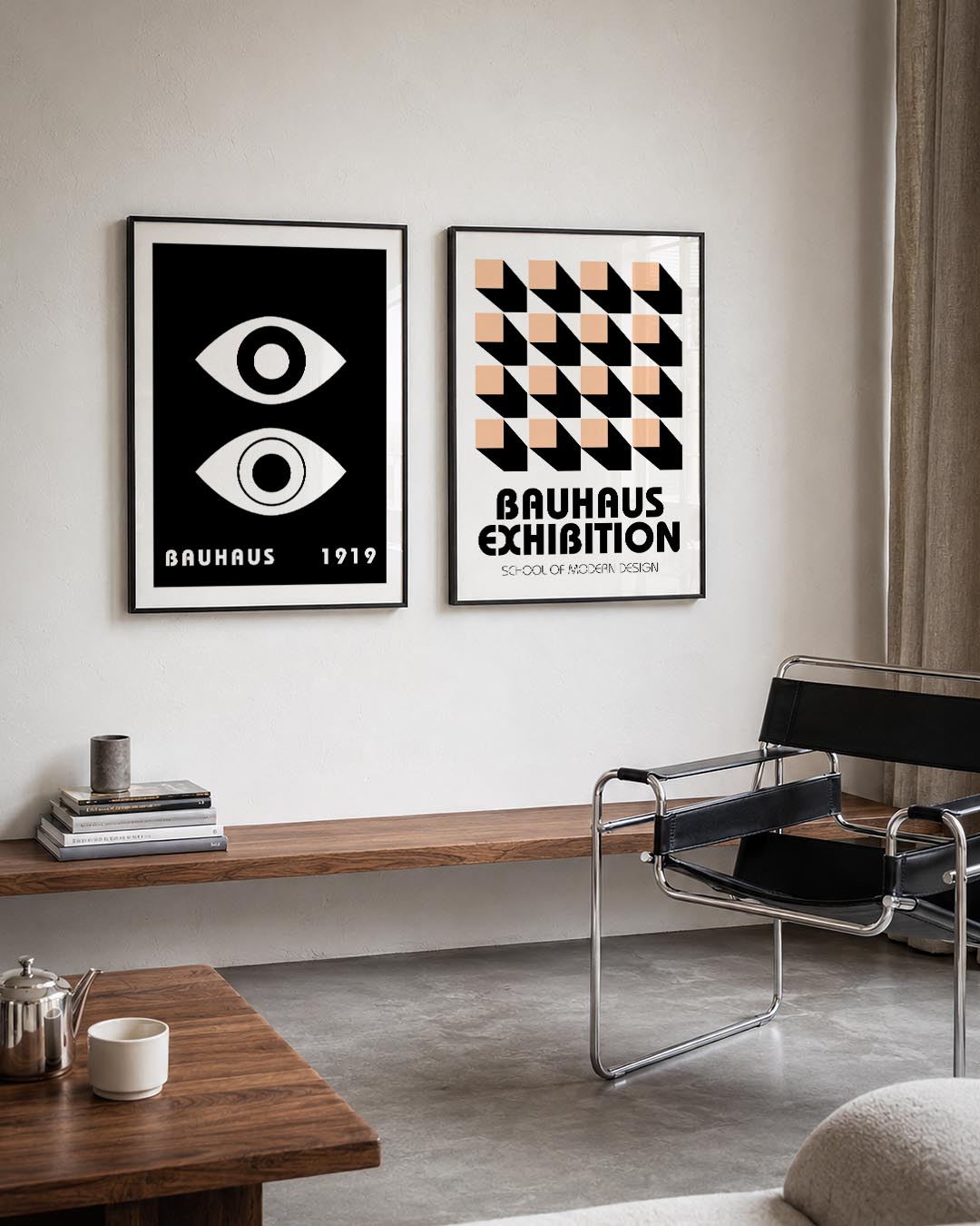Oogvormen en contrast Posterset