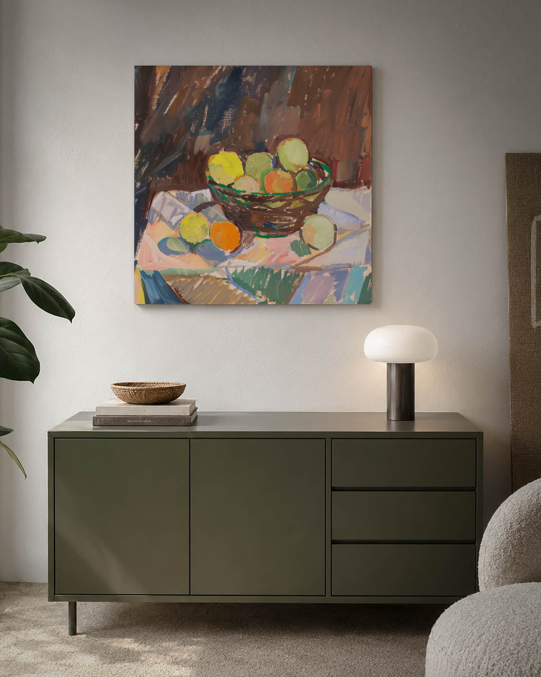 Fruit in mand Kunstwerk