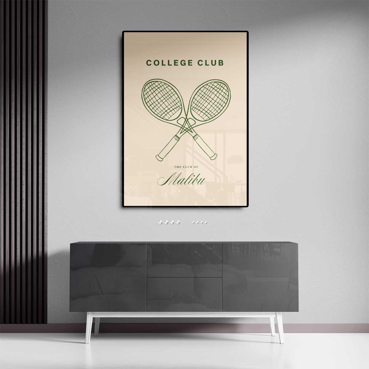 Tennisclub Retro Poster
