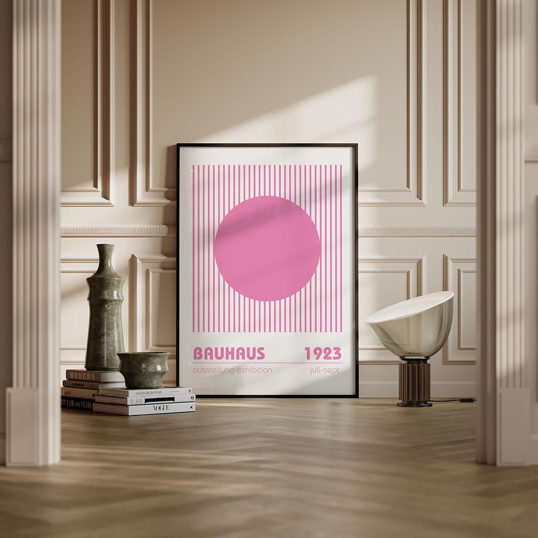 Lijnen en cirkel Poster