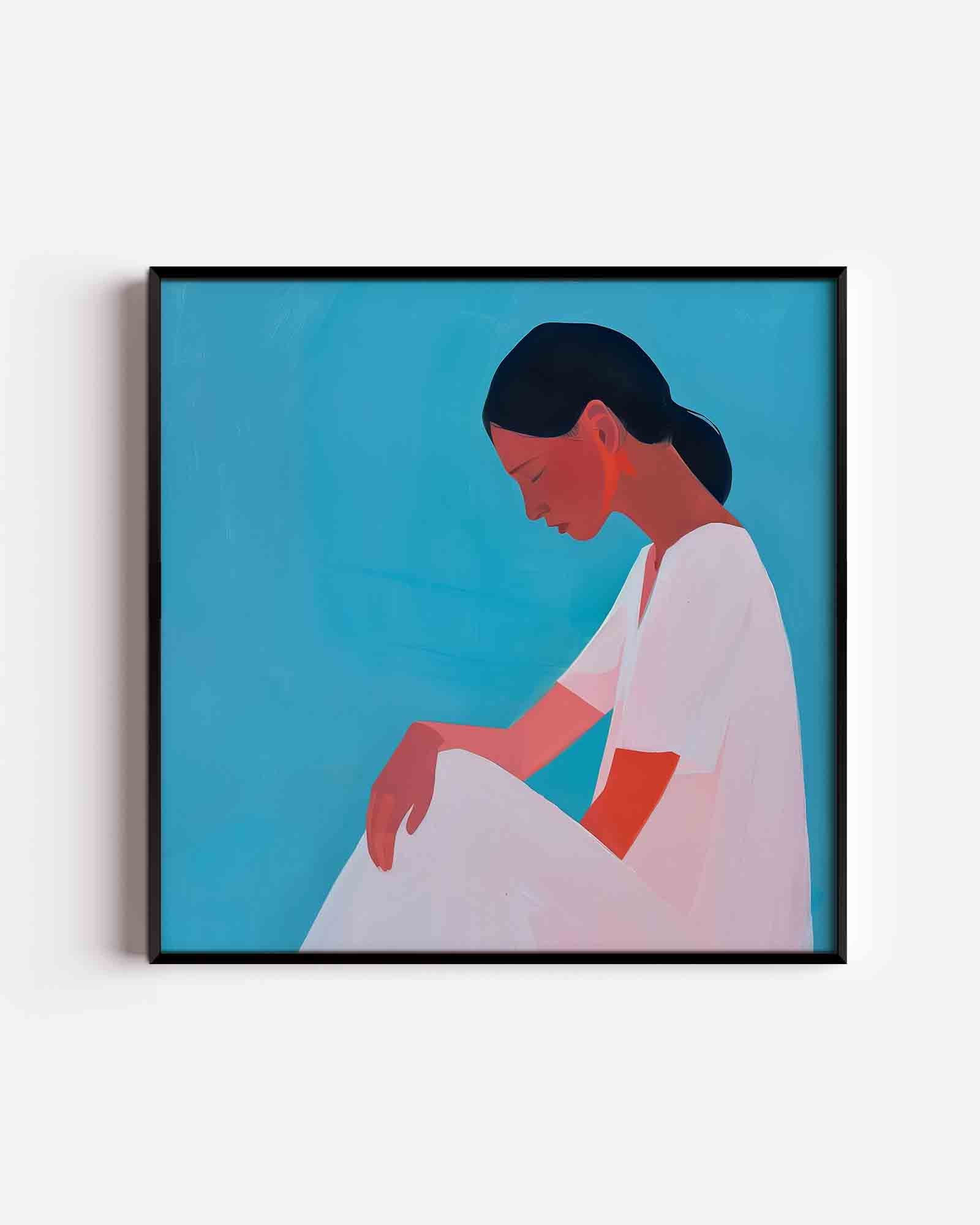 Vrouw in profiel Poster