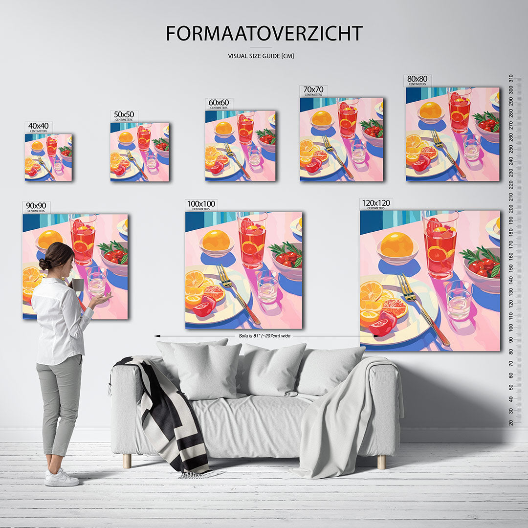 Levendige tafelsetting Kunstwerk