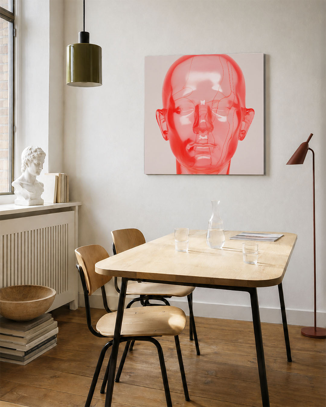 Transparante hoofdvorm Kunstwerk