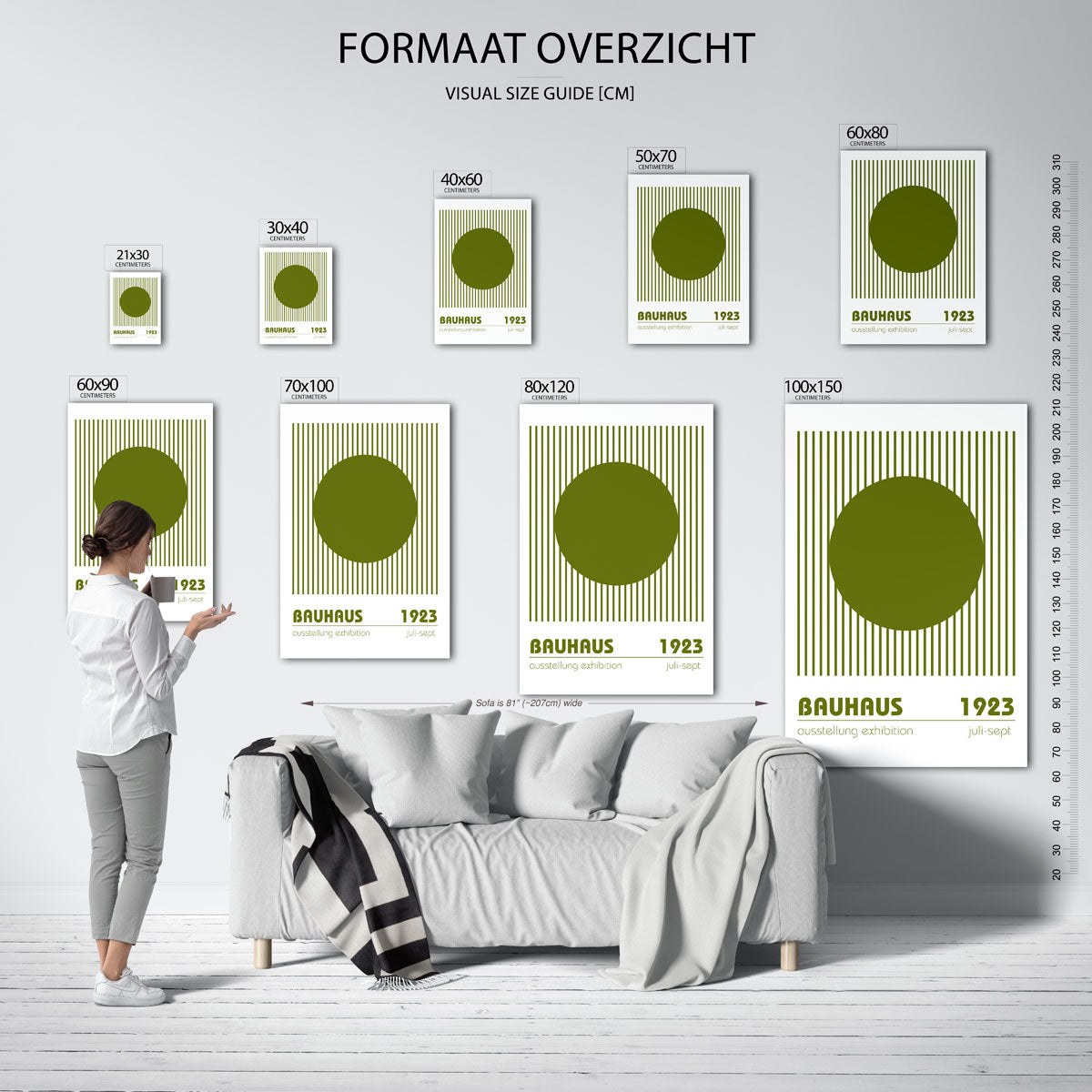 Cirkel en lijnen Poster